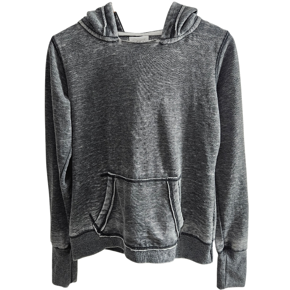 Zen By J. America Burn't Out Gray Hooded Sweatshirt - Picture 1 of 13